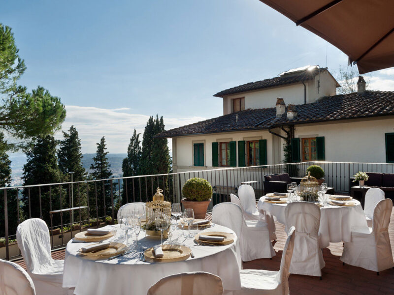 Hotel und Restaurant für Veranstaltungen mit Blick auf Florenz